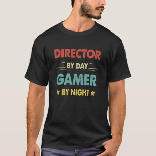 Retro Director By Day Gamer By Night T-Shirt