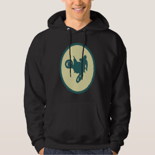 Retro Dirt Bike Rider Vintage Motocross Hoodie