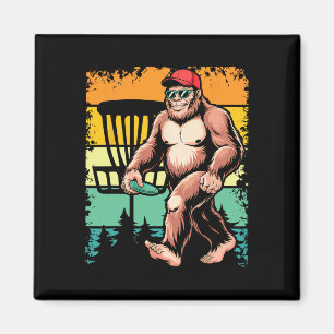Retro Disc Golf Bigfoot Vintage Discus Sasquatch 8 Magnet