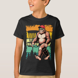 Retro Disc Golf Bigfoot Vintage Discus Sasquatch 8 T-Shirt