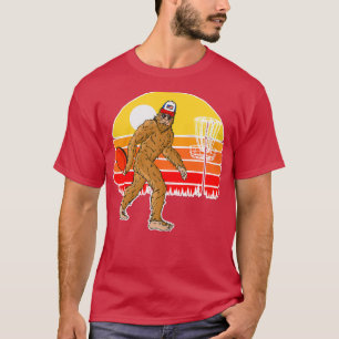 Retro Disc Golf Bigfoot Vintage Discus T-Shirt