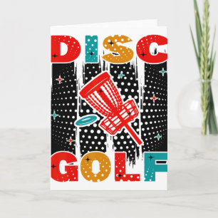 Retro Disc Golf Design Vintage Disc Golf Sket  Card