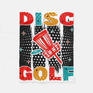 Retro Disc Golf Design Vintage Disc Golf Sket  Fleece Blanket