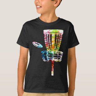 Retro Disc Golf Frisbee Sket Cart Disc Golf Player T-Shirt