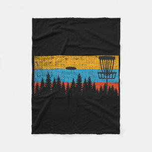 Retro Disc Golf Frolf Frisbee Vintage 70s 80s Styl Fleece Blanket