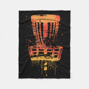 Retro Disc Golf Frolf - Vintage Frisbee Golf  Fleece Blanket