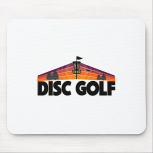 Retro Disc Golf Lover Design - Disc Golf Sport Mouse Mat