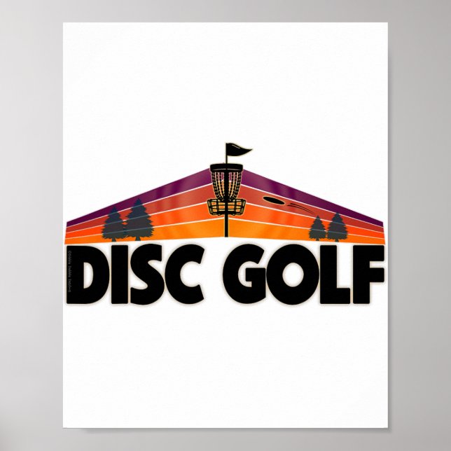 Retro Disc Golf Lover Design - Disc Golf Sport  Poster (Front)