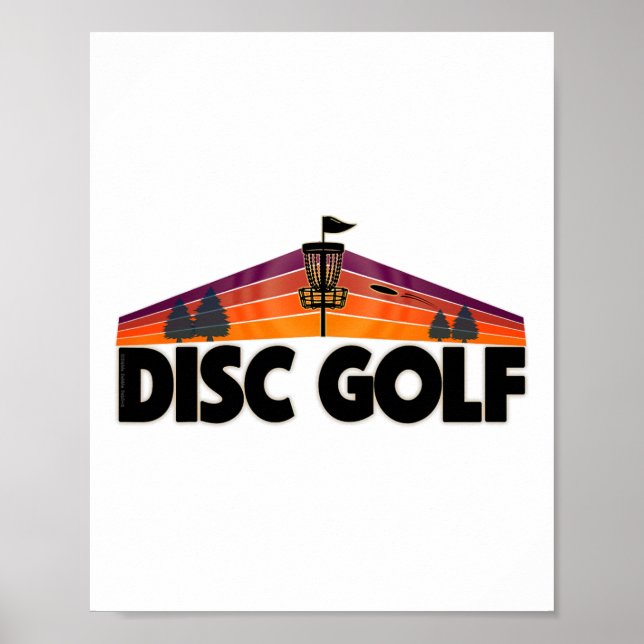 Retro Disc Golf Lover Design - Disc Golf Sport  Poster (Front)