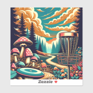 Retro Disc Golf Psychedelic Art