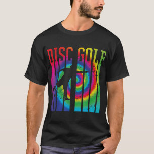 Retro Disc Golf Silhouette Vintage Tie Dye Frisbee T-Shirt