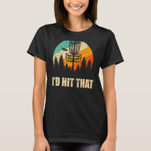 Retro Disc Golf Spor Sunset Vintage Frisbee Golf T-Shirt