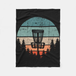 Retro Disc Golf Sport Frisbee Disc Golfer Humour D Fleece Blanket