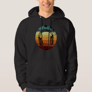 Retro Disc Jockey Headphone Radio Club Dj Turntabl Hoodie