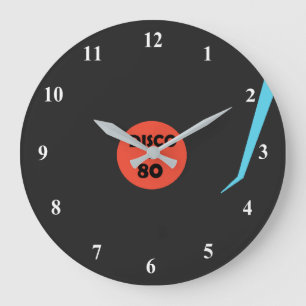 Retro Disco 80s Dance Party Large Clock