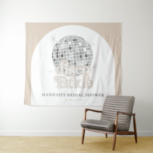 Retro Disco Ball Bridal Shower Arch Backdrop Tapestry