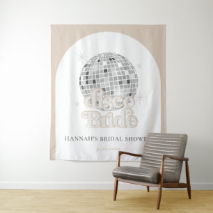 Retro Disco Ball Bridal Shower Arch Backdrop Tapestry