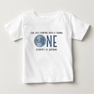 Retro Disco Ball First Birthday Party Baby T-Shirt