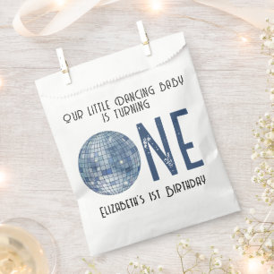 Retro Disco Ball First Birthday Party Favour Bags