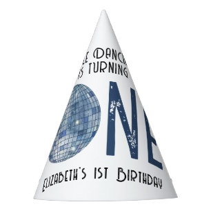 Retro Disco Ball First Birthday Party Hat