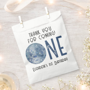 Retro Disco Ball First Birthday Party THANK YOU Favour Bags
