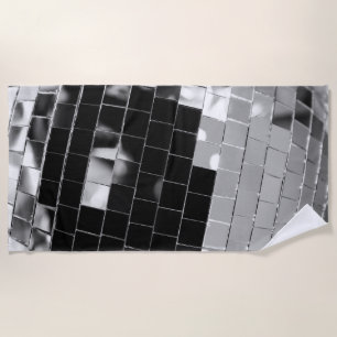 Retro Disco Ball Glam #1 #retro #wall #art Beach Towel