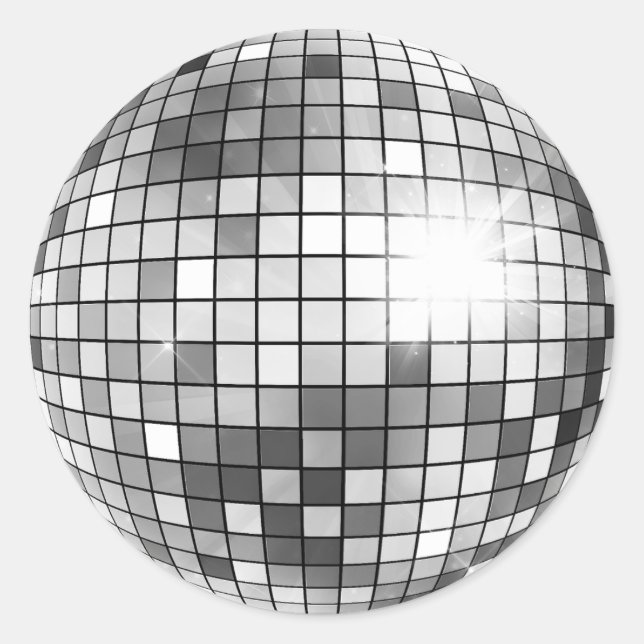 Retro Disco Ball Party Sticker (Front)