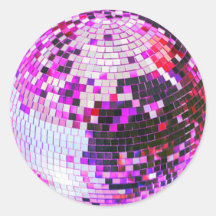 Retro disco ball sparkle glitter pink birthday