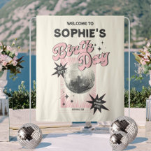 Retro Disco Birthday Backdrop