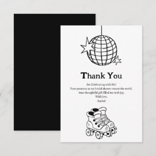 Retro Disco Bridal Shower Thank You Card