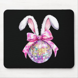 Retro Disco Byll Bunny Coquette Bow Easter Day Gir Mouse Mat