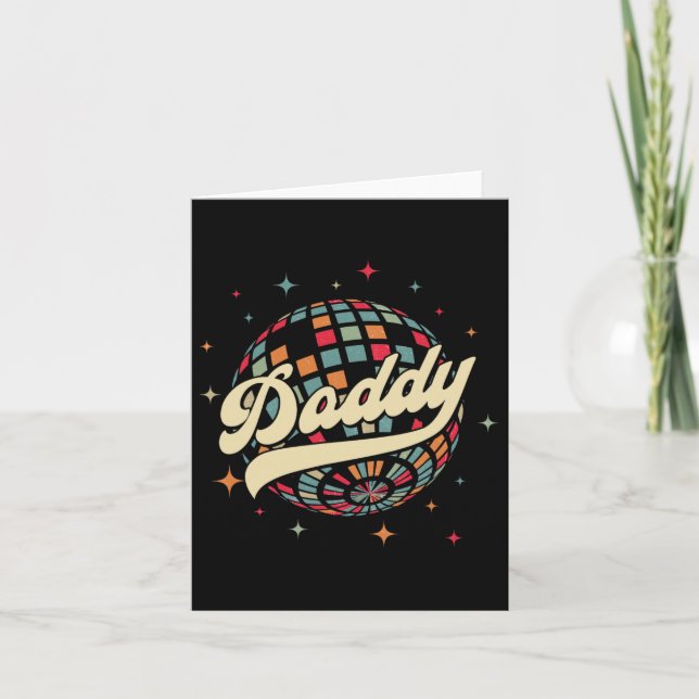 Retro Disco Daddy 60s 70s Mens Party Costume Dad F Card (Front)