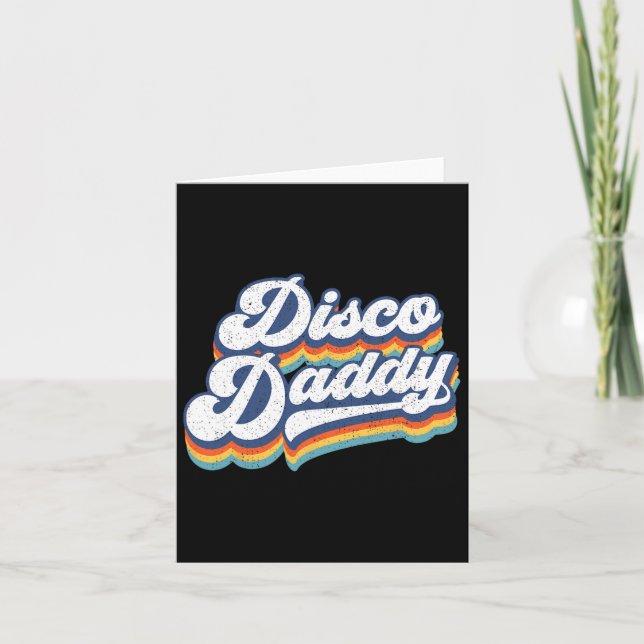 Retro Disco Daddy 60s 70s Party Costume Dad Father Card (Front)