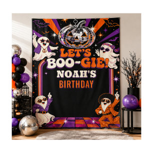 Retro Disco Halloween Birthday Party Backdrop Tapestry