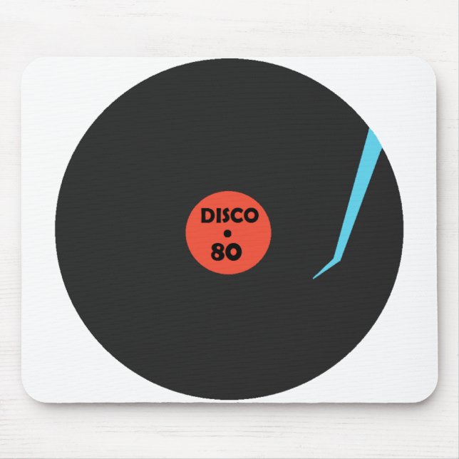Retro Disco Mouse Pad Music Record (Front)