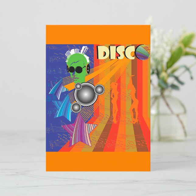 Retro Disco Party 70s Funk Art  Invitation (Creator Uploaded)