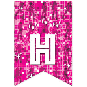 RETRO DISCO PARTY BUNTING 2 FLAGS