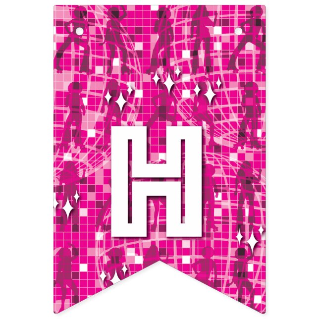 RETRO DISCO PARTY BUNTING 2 FLAGS (Second Flag)