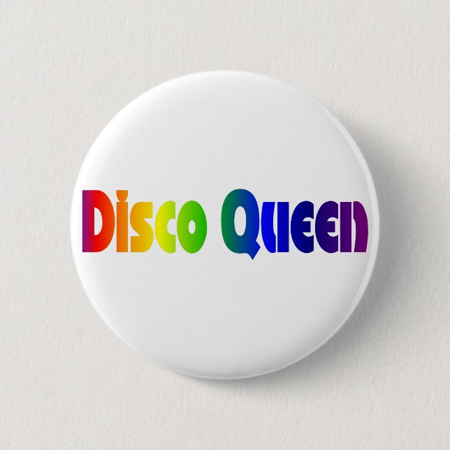 Retro Disco Queen 6 Cm Round Badge (Front)