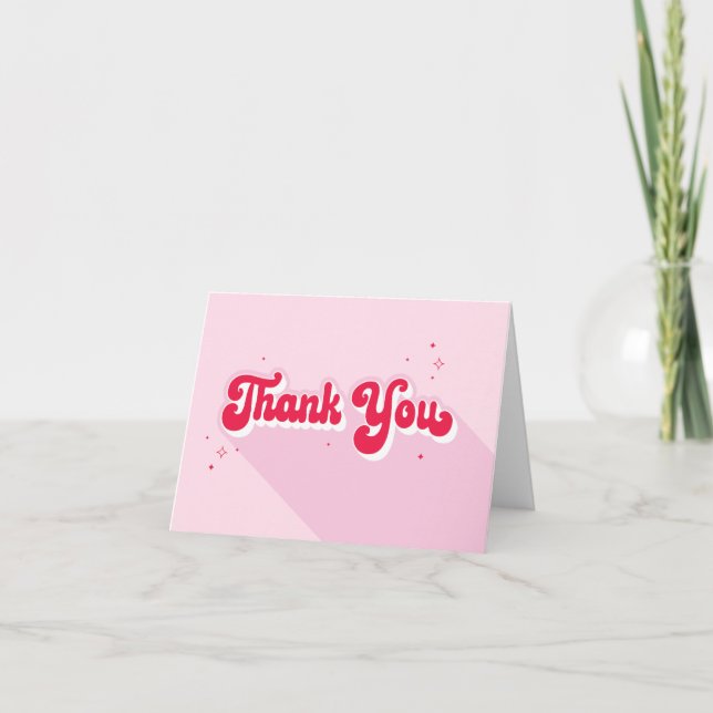 Retro Disco Thank You Card (Front)
