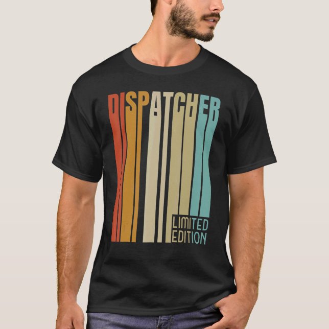 Retro Dispatcher   Job Title Profession T-Shirt (Front)
