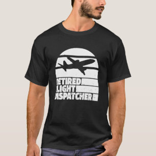 Retro Dispatcher Retired Police Vintage Flight Di T-Shirt