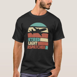 Retro Dispatcher Retired Police Vintage Flight Di T-Shirt