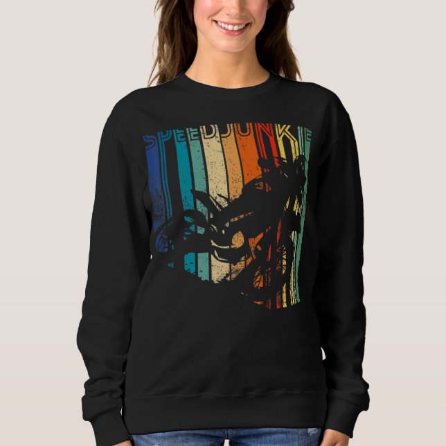 Retro Distressed Braap Motor Cross Speed Junkie Sweatshirt (Front)