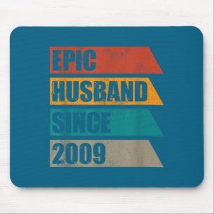 Retro Distressed Epic Husband Since Graphic Art Mouse Mat