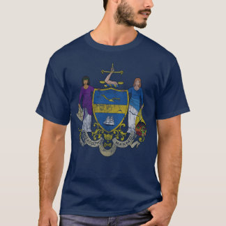 Retro Distressed Flag of Philadelphia Pennsylvania T-Shirt