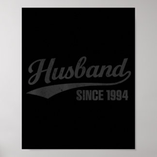 Retro Distressed Husband Since 1994 32nd Wedding Poster