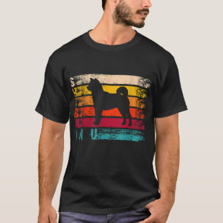 Retro Distressed Shiba Inu Silhouette Dog Lover Gi T-Shirt