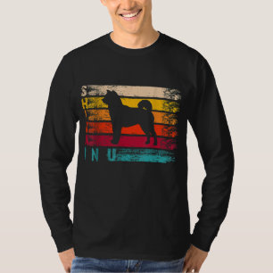 Retro Distressed Shiba Inu Silhouette Dog Lover Gi T-Shirt