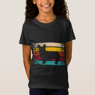 Retro Distressed Silhouette Dog Lover Gift Corgi T-Shirt